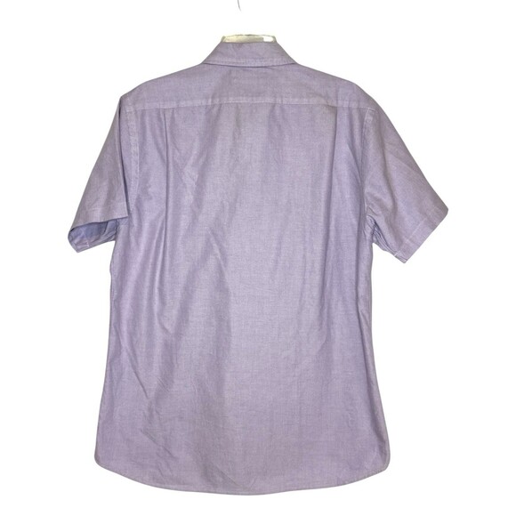 Cremieux Men’s Slim Fit Stretch Oxford Button Up Purple Short Sleeve Large - Picture 2 of 7